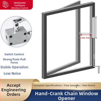 Kézi alumínium ablaknyitó — kaszet típusú ablakokhoz, csúszó és belső nyílású ablakokhoz, Hengbang, modern design