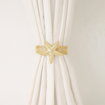 Метална регулируема закопчалка за завеси със стил морска звезда за дом, спалня и дневна