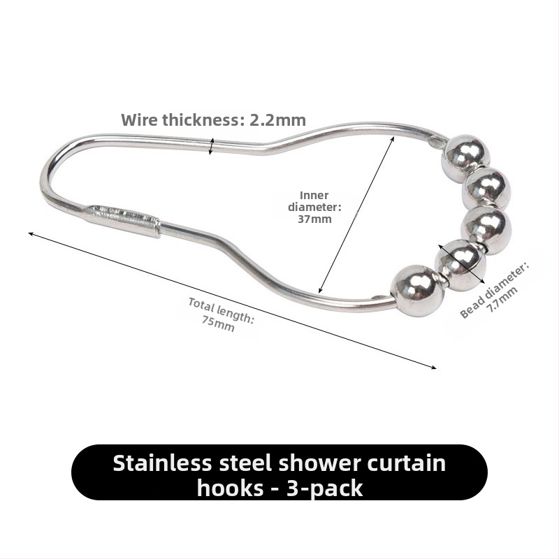 OnePlus Obruč na závesy, 304 nerezová oceľ, guľatý tvar, moderný štýl