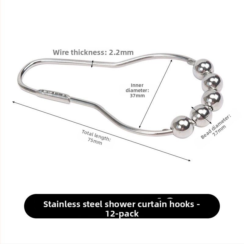 OnePlus Obruč na závesy, 304 nerezová oceľ, guľatý tvar, moderný štýl