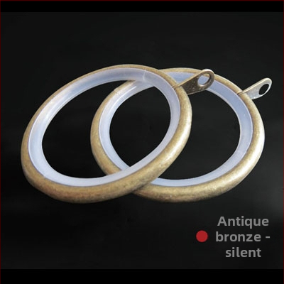 Drevené kruhy na závesy so sponkami — tiché kruhy na zavesenie, kruhové háčiky v rímskom štýle, moderný minimalistický dizajn