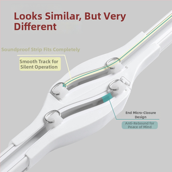 LOIDIYA LS001 Alumínium ötvözet függöny sín – Cross fény nélküli, csendes siklás, modern minimalizmus