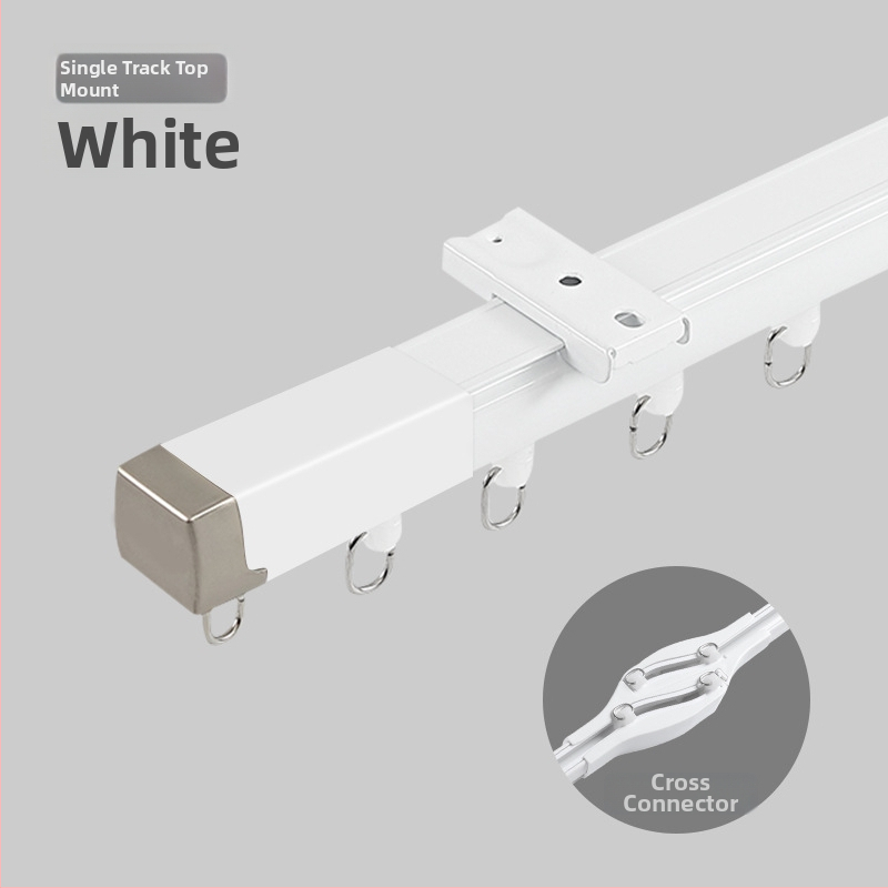 LOIDIYA LS001 Alumínium ötvözet függöny sín – Cross fény nélküli, csendes siklás, modern minimalizmus