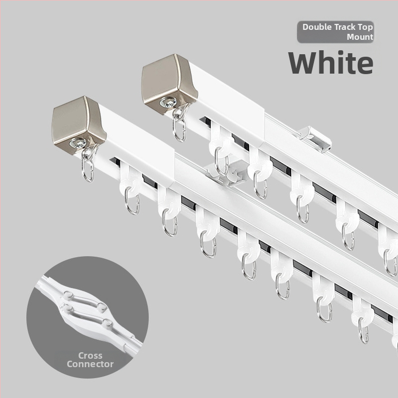 LOIDIYA LS001 Alumínium ötvözet függöny sín – Cross fény nélküli, csendes siklás, modern minimalizmus