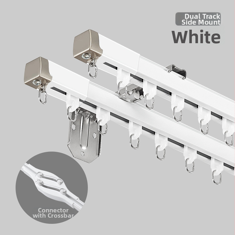 LOIDIYA LS001 Alumínium ötvözet függöny sín – Cross fény nélküli, csendes siklás, modern minimalizmus
