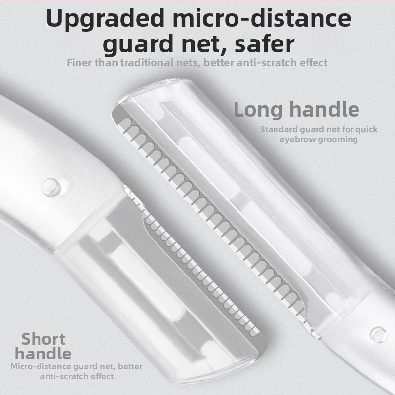 Szemöldök-trimmelő és kozmetikai olló készlet — Biztonságos, karcolásmentes; nőknek és férfiaknak; rozsdamentes acél + PP; Eredet Zhejiang