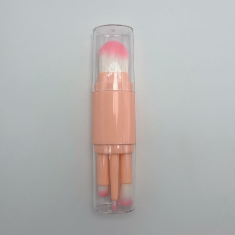 Öt darabos sminkecset-készlet, szintetikus sörtékkel, műanyag nyél, dobozos csomagolás, hordozható