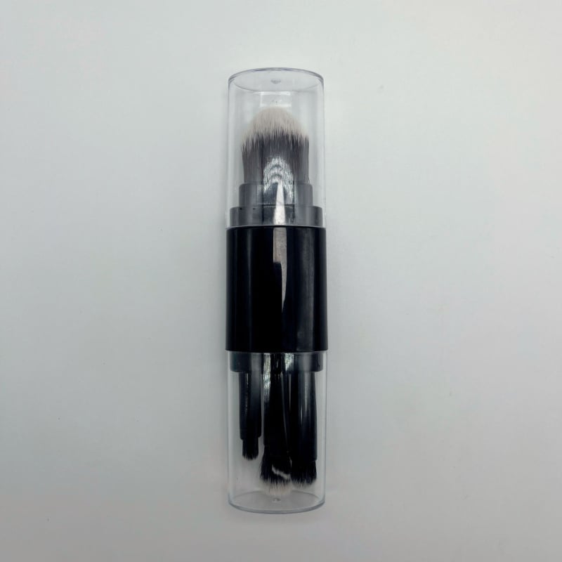 Öt darabos sminkecset-készlet, szintetikus sörtékkel, műanyag nyél, dobozos csomagolás, hordozható