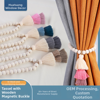 Závesová spona s trojfarebným strapcom, polyesterové vlákna + magnet, prispôsobiteľná, moderný štýl