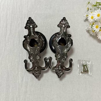 Κούμπωμα τοίχου για κουρτίνες, κράμα ψευδαργύρου, λαμπερός πολυτελής σχεδιασμός, 60 ζεύγη, βίδες περιλαμβάνονται