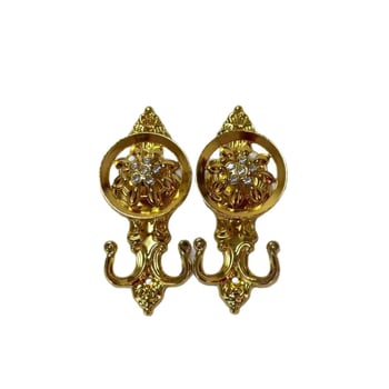 Κούμπωμα τοίχου για κουρτίνες, κράμα ψευδαργύρου, λαμπερός πολυτελής σχεδιασμός, 60 ζεύγη, βίδες περιλαμβάνονται