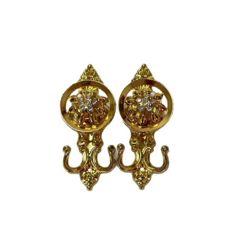 Κούμπωμα τοίχου για κουρτίνες, κράμα ψευδαργύρου, λαμπερός πολυτελής σχεδιασμός, 60 ζεύγη, βίδες περιλαμβάνονται