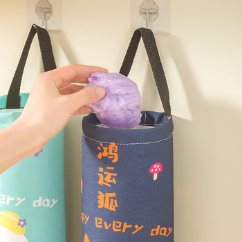 Οργανωτής κρεμαστών σακουλών απορριμμάτων - Κουζίνα, τοίχος, Μεγάλη χωρητικότητα, Καμβάς, Στυλ καρτούν/τρισδιάστατο, Πολλαπλών χρήσεων