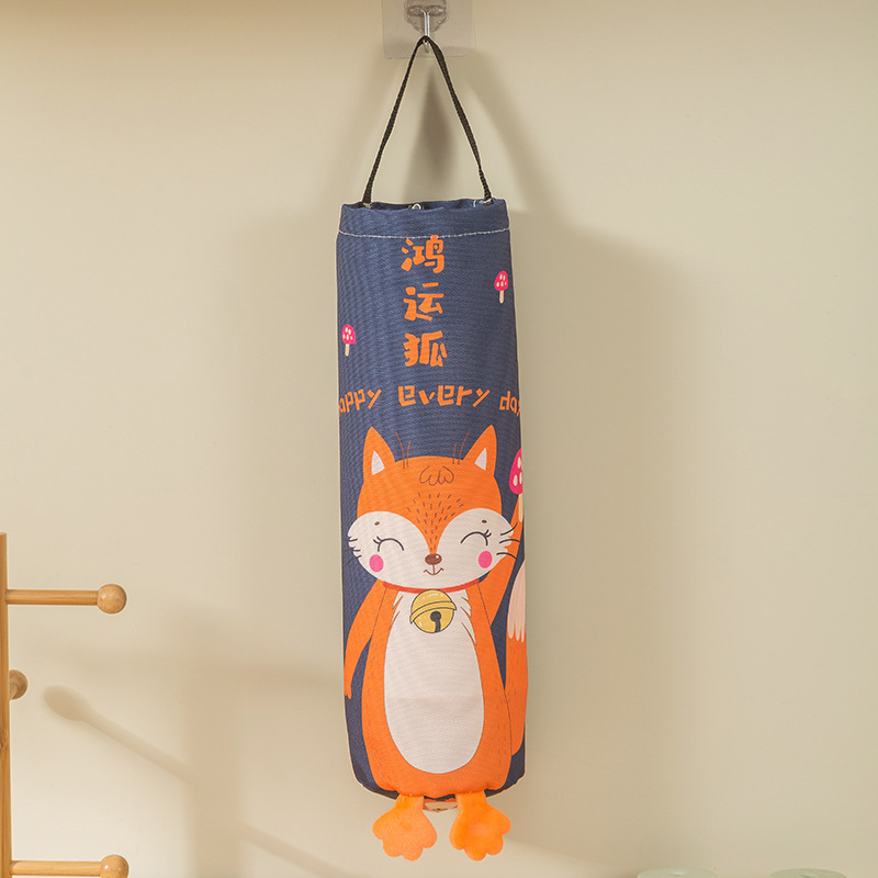 Οργανωτής κρεμαστών σακουλών απορριμμάτων - Κουζίνα, τοίχος, Μεγάλη χωρητικότητα, Καμβάς, Στυλ καρτούν/τρισδιάστατο, Πολλαπλών χρήσεων