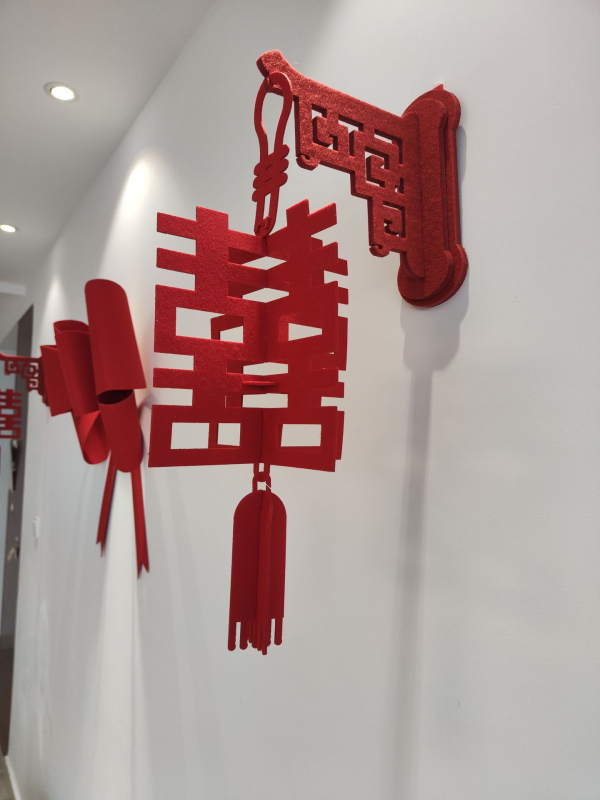 DIY сватбена висяща панделкова украса от нетъкан текстил за стени и врати