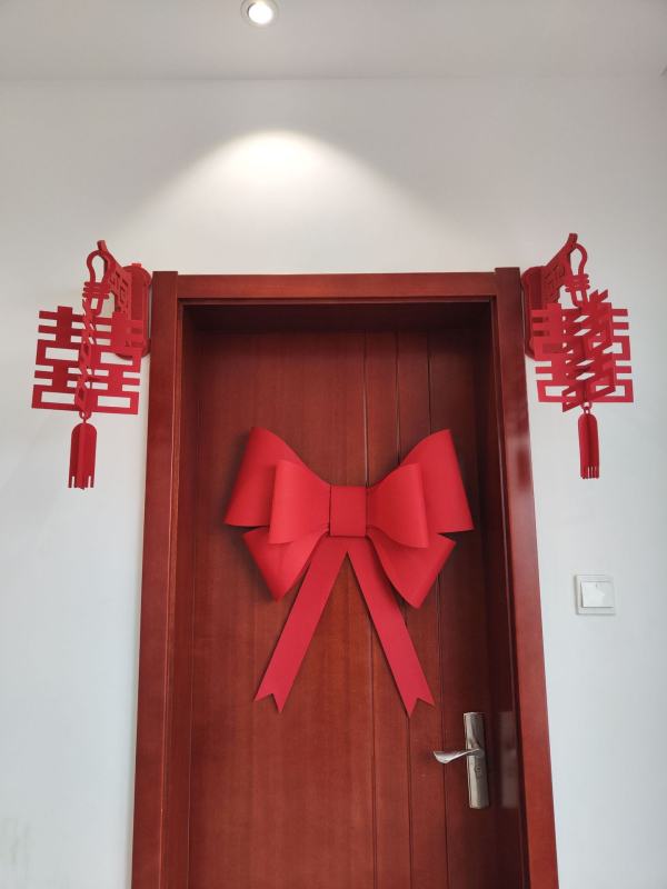 DIY сватбена висяща панделкова украса от нетъкан текстил за стени и врати