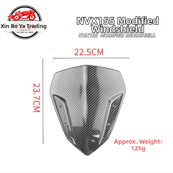 WD-01 predné sklo na motocykel pre Yamaha NVX155/AEROX155 — PC materiál, ochrana proti slnku, odolné voči škrabaniu, antireflexné