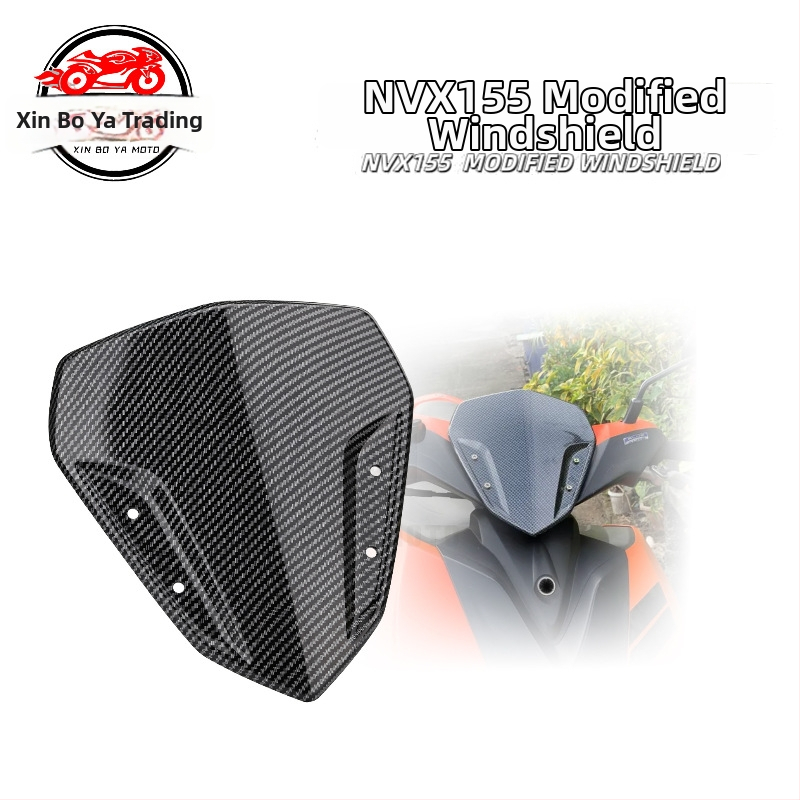 WD-01 predné sklo na motocykel pre Yamaha NVX155/AEROX155 — PC materiál, ochrana proti slnku, odolné voči škrabaniu, antireflexné