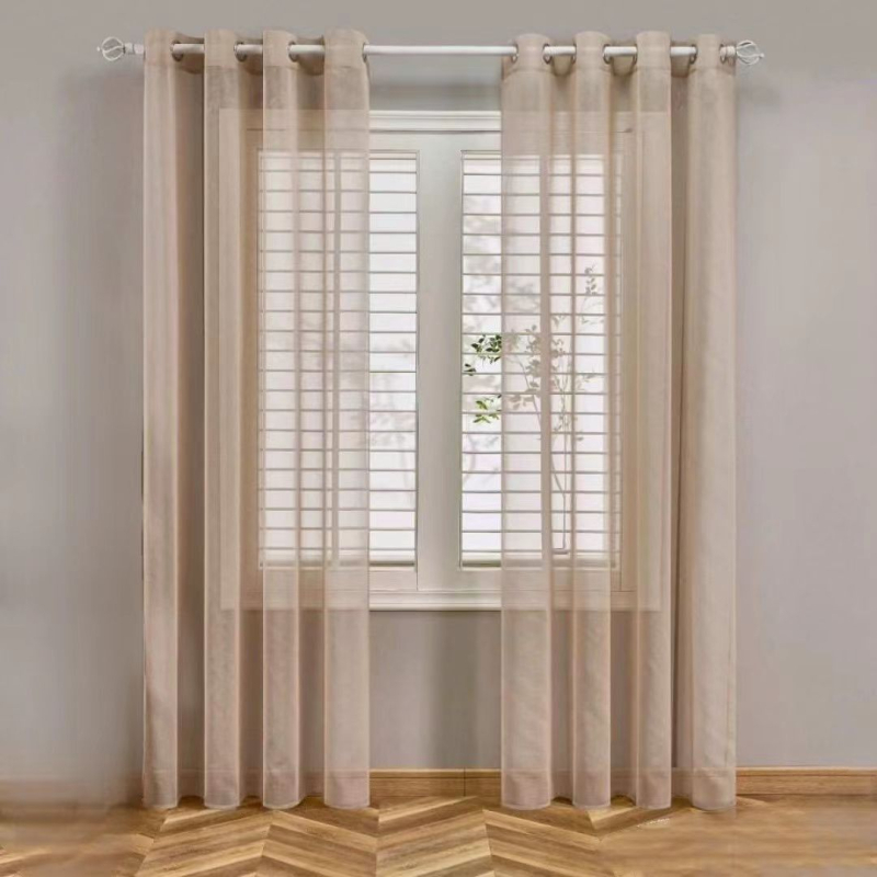 Poliesterske prozračne zavjese - propuštaju svjetlost, moderni minimalistički stil, jednostavno tkanje, pogodne za dnevni boravak, spavaću sobu, ured, balkon