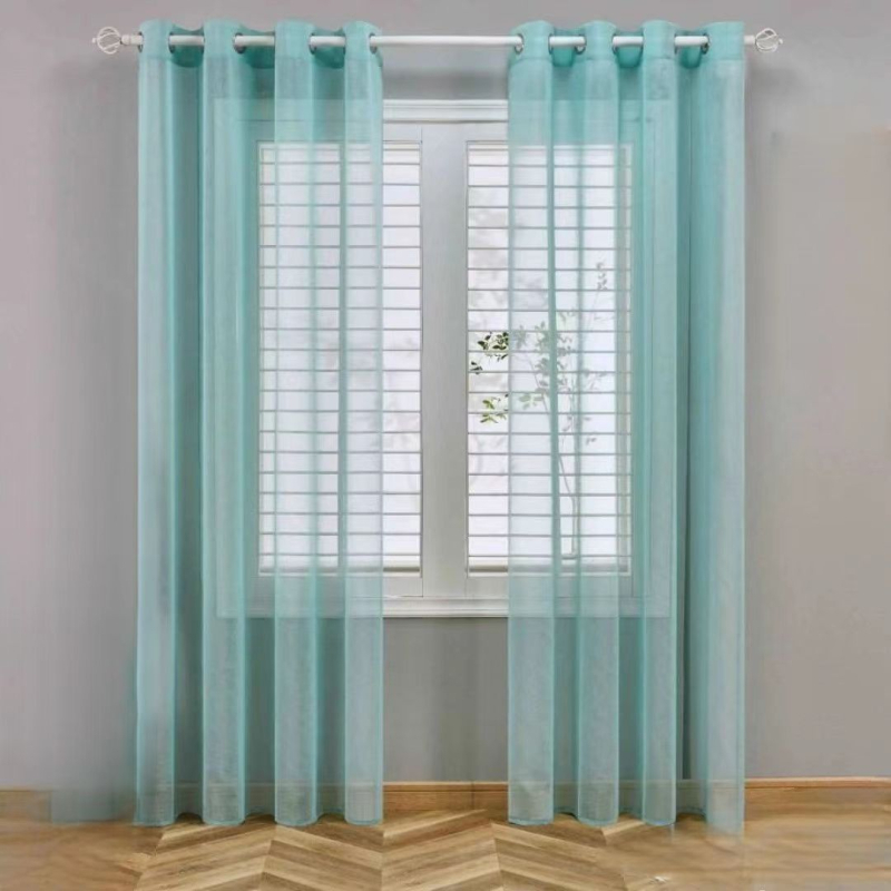 Poliesterske prozračne zavjese - propuštaju svjetlost, moderni minimalistički stil, jednostavno tkanje, pogodne za dnevni boravak, spavaću sobu, ured, balkon