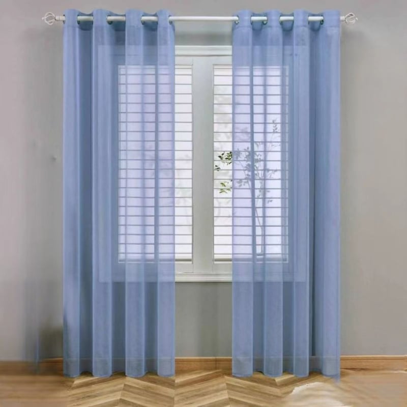 Poliesterske prozračne zavjese - propuštaju svjetlost, moderni minimalistički stil, jednostavno tkanje, pogodne za dnevni boravak, spavaću sobu, ured, balkon