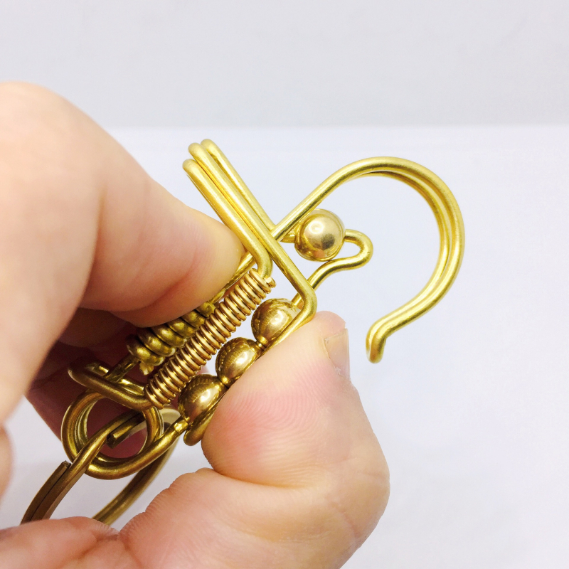 Ορείχαλκος χειροποίητος κλειδοθήκη με πουλί – ανδρικός κρεμαστός για κλειδιά, DIY αυτοκινήτου, μοντέρνος μινιμαλιστικός σχεδιασμός