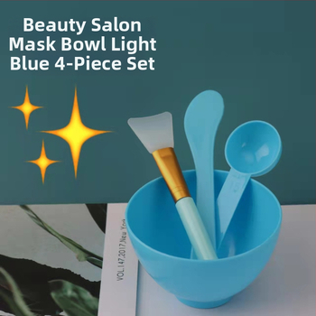 VENINOW Sada nástrojov na starostlivosť o pleť Spa, 4-dielna sada: miska na masku, štetec, silikonová malá miska, lyžička na prášok