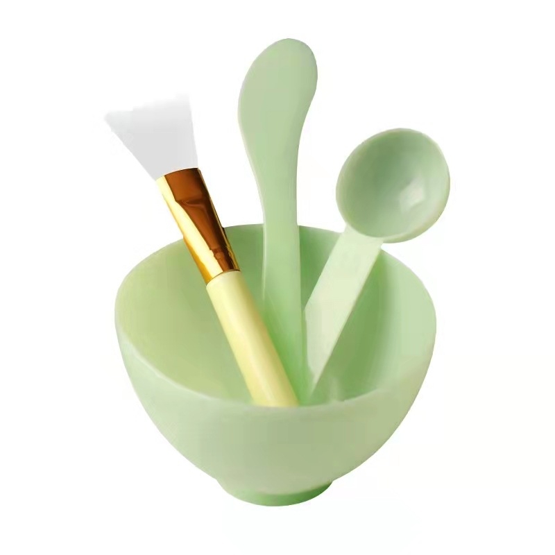 VENINOW Spa инструменти за грижа за кожата, 4-частен комплект: купа за маска, четка, силиконова малка купа и лъжичка за пудра