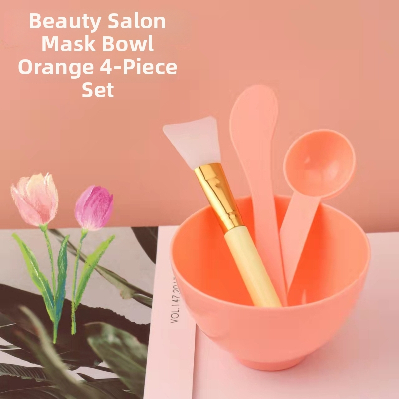 VENINOW Sada nástrojov na starostlivosť o pleť Spa, 4-dielna sada: miska na masku, štetec, silikonová malá miska, lyžička na prášok