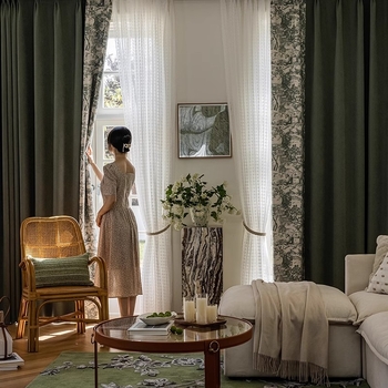 Κουρτίνες Chenille για σαλόνι και υπνοδωμάτιο, υψηλή σκίαση 71-90%, διαδικασία εκτύπωσης, στυλ Light Luxury