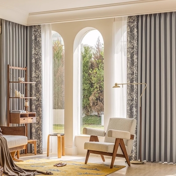 Κουρτίνες Chenille για σαλόνι και υπνοδωμάτιο, υψηλή σκίαση 71-90%, διαδικασία εκτύπωσης, στυλ Light Luxury