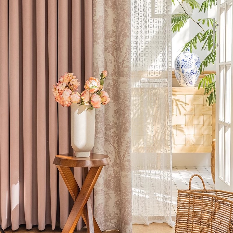 Κουρτίνες Chenille για σαλόνι και υπνοδωμάτιο, υψηλή σκίαση 71-90%, διαδικασία εκτύπωσης, στυλ Light Luxury