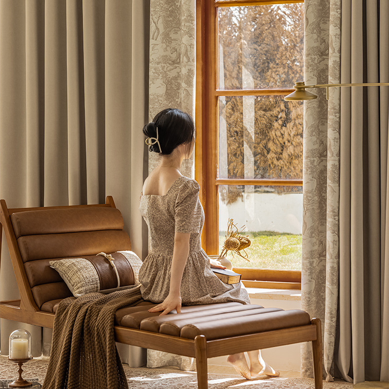 Κουρτίνες Chenille για σαλόνι και υπνοδωμάτιο, υψηλή σκίαση 71-90%, διαδικασία εκτύπωσης, στυλ Light Luxury