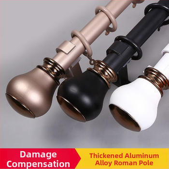 Алуминиева сплав – удебелена римска пръчка за завеси и релсови аксесоари – единичен и двойен скоба, единичен и двойен държач за пръчка