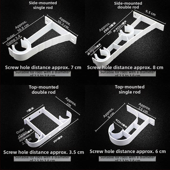 Алуминиева сплав – удебелена римска пръчка за завеси и релсови аксесоари – единичен и двойен скоба, единичен и двойен държач за пръчка