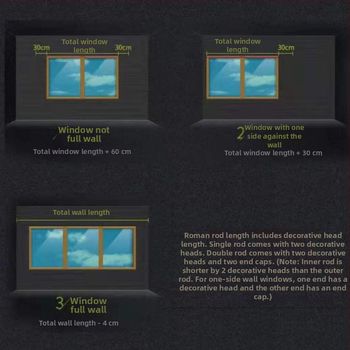 Алуминиева сплав – удебелена римска пръчка за завеси и релсови аксесоари – единичен и двойен скоба, единичен и двойен държач за пръчка