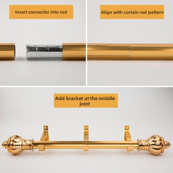 Алуминиева сплав – удебелена римска пръчка за завеси и релсови аксесоари – единичен и двойен скоба, единичен и двойен държач за пръчка