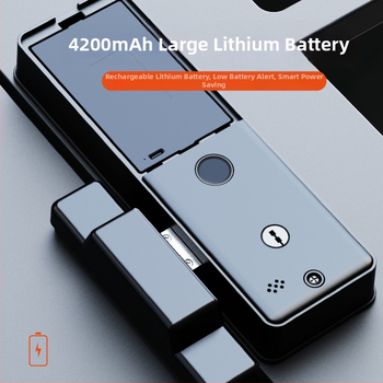 Inteligentný zámok pre železné brány s rozpoznávaním tváre, dlaňovým odtlačkom, odtlačkom prsta, heslom a diaľkovým odomknutím, s viditeľným mačacím okom; skenovanie odtlačku 0,1 s, 100 odtlačkov uložených, 100000+ cyklov odomknutia, -20°C až 70°C, vlhkosť