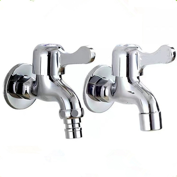 Mosógép csaptele, falra szerelhető, kerámiás szeleppel, cink ötvözet, 15 mm szelepszélesség, 0-90°C