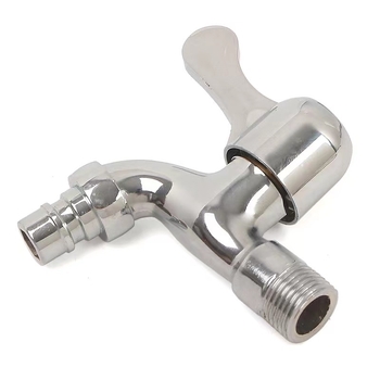 Mosógép csaptele, falra szerelhető, kerámiás szeleppel, cink ötvözet, 15 mm szelepszélesség, 0-90°C