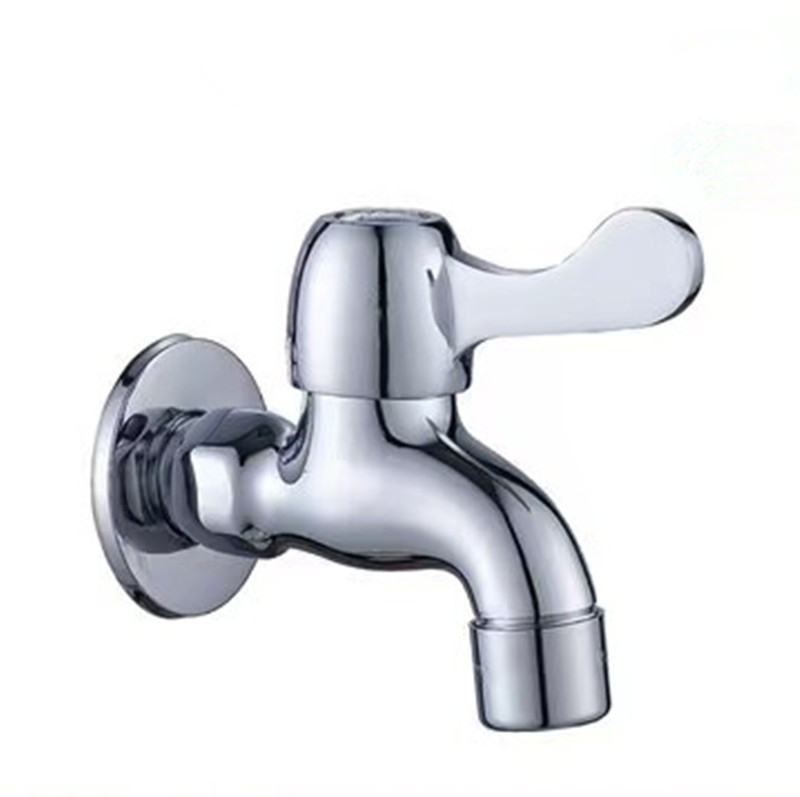 Mosógép csaptele, falra szerelhető, kerámiás szeleppel, cink ötvözet, 15 mm szelepszélesség, 0-90°C