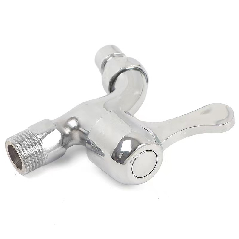 Mosógép csaptele, falra szerelhető, kerámiás szeleppel, cink ötvözet, 15 mm szelepszélesség, 0-90°C