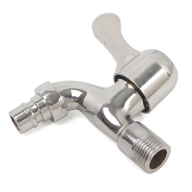 Mosógép csaptele, falra szerelhető, kerámiás szeleppel, cink ötvözet, 15 mm szelepszélesség, 0-90°C