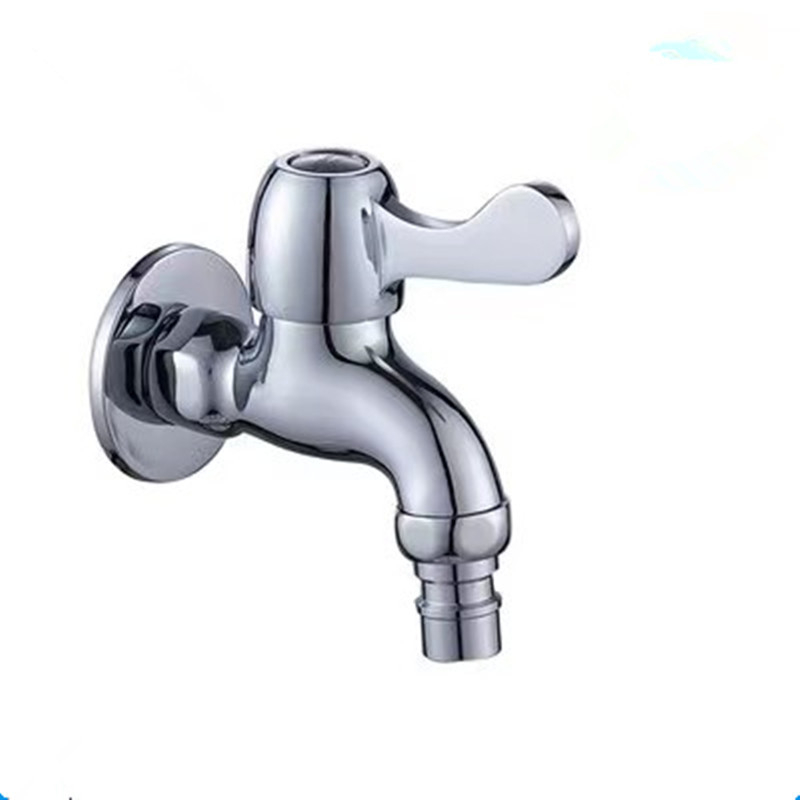 Mosógép csaptele, falra szerelhető, kerámiás szeleppel, cink ötvözet, 15 mm szelepszélesség, 0-90°C