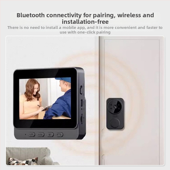 Interfon video fără fir — unghi ultra-larg, vizionare nocturnă, monitorizare în timp real de la distanță, alimentare 220V, potrivit pentru casă și birou