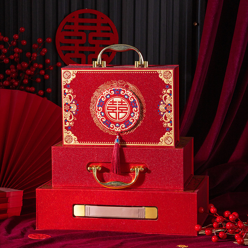 Подаръчна кутия за сватбени подаръци, хартиена, с печат 'Happy', без пробиване за монтаж, подходяща за сватби