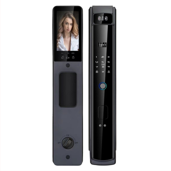 Smart zámok na dvere s odtlačkom prstu, s heslom a kľúčom - uložených 300 odtlačkov, odomknutie do <1 s, DC napájanie, model B87-A