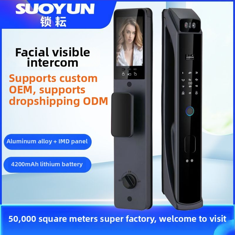 Smart zámok na dvere s odtlačkom prstu, s heslom a kľúčom - uložených 300 odtlačkov, odomknutie do <1 s, DC napájanie, model B87-A