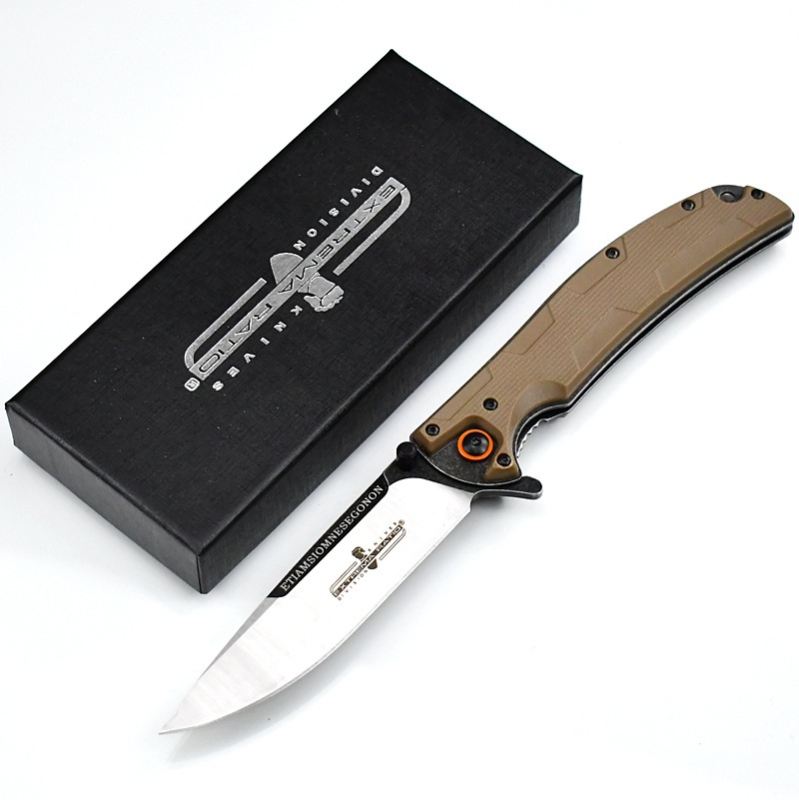 Πτυσσόμενο μαχαίρι επιβίωσης για εξωτερικές χρήσεις, με μηχανισμό γρήγορου ανοίγματος και ρουλεμάν