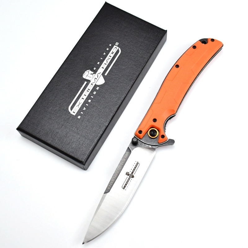 Πτυσσόμενο μαχαίρι επιβίωσης για εξωτερικές χρήσεις, με μηχανισμό γρήγορου ανοίγματος και ρουλεμάν